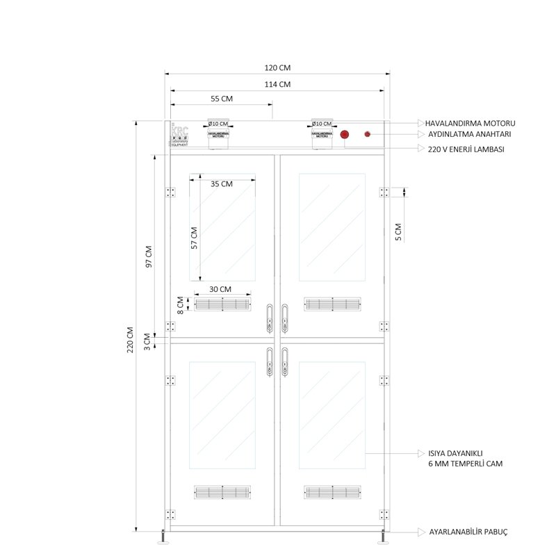CAMLI DÖRT BÖLMELİ KİMYASAL SAKLAMA DOLABI KSD-4CK 12022 (2)